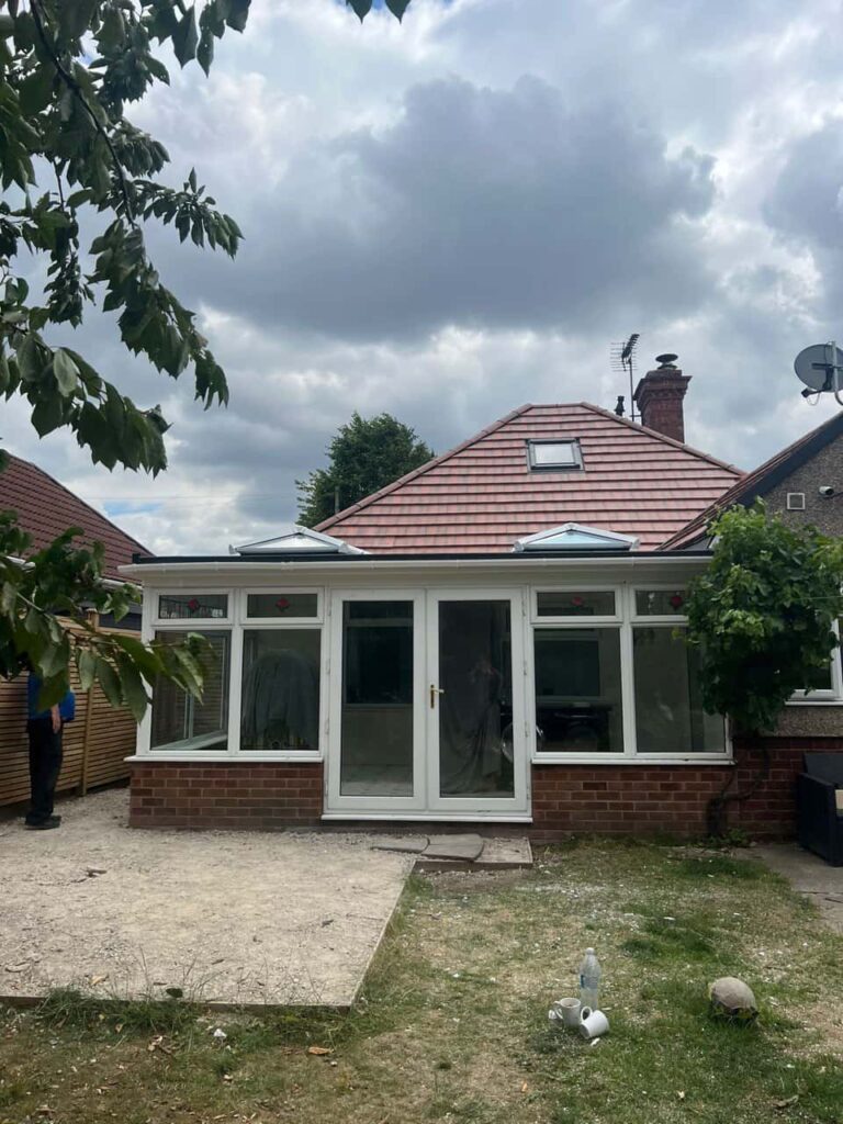This is a photo of a hipped roof on a bungalow that has just had roof repairs carried out. Works carried out by MCM Roofing Repairs Ringwood